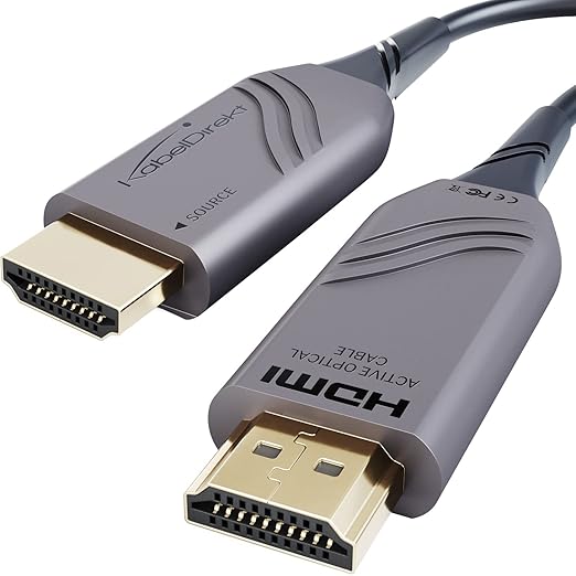 kabeldirekt – 25 英尺 – 8k hdmi 2.1,光学超高速 hdmi 线缆,认证(